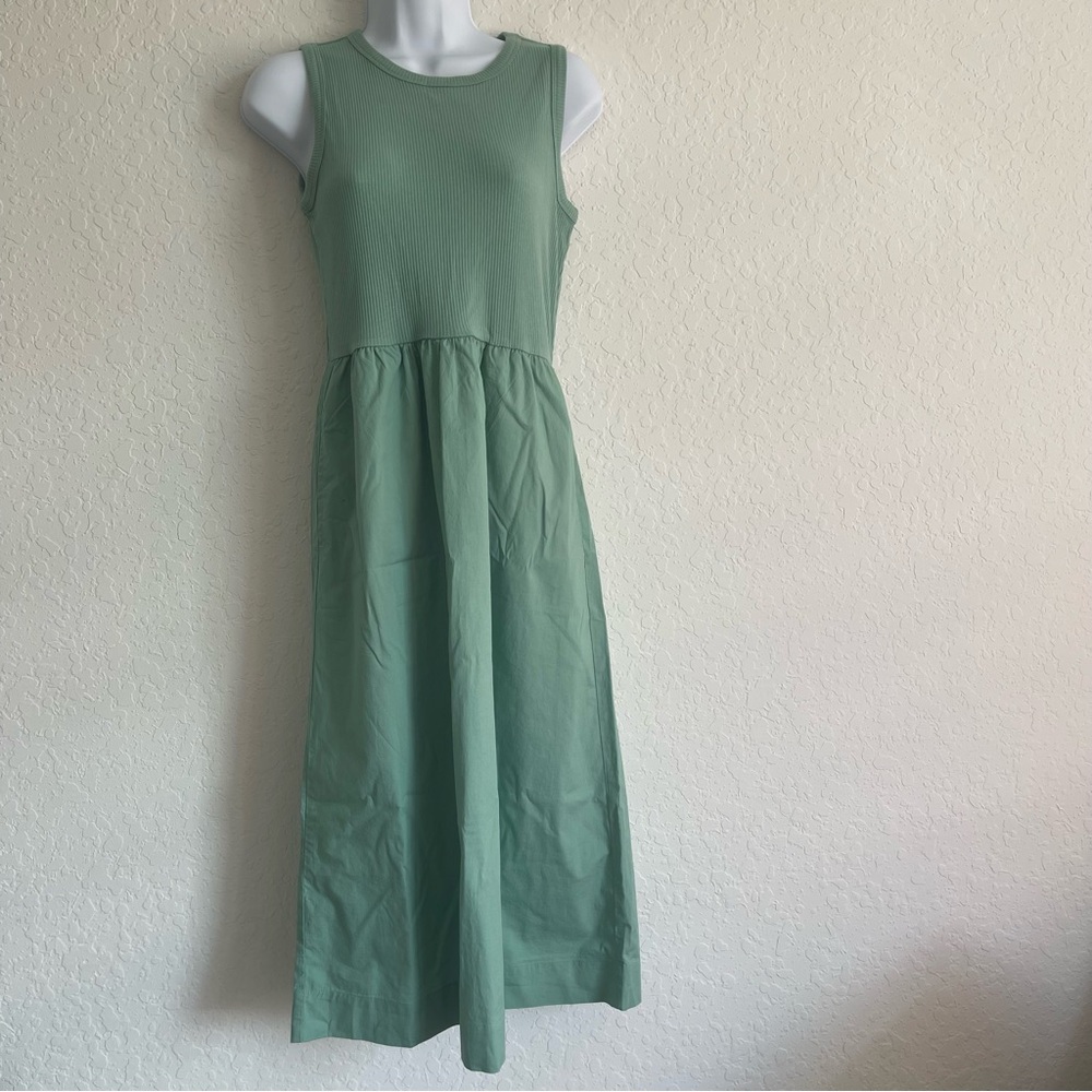 J. Crew Ribbed Sleeveless Top in Sage